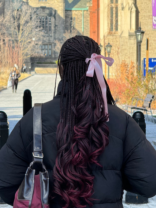 Love in Every Strand: French Curl Braiding Hair in Valentine's Day Colors