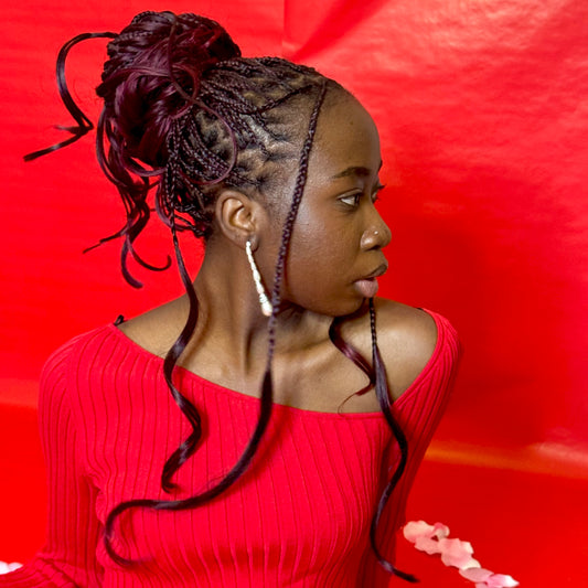 French Curl Braids Hairstyle Inspiration for Valentine's Day